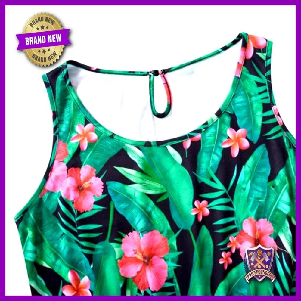 Women's Summer Romper Jumpsuit with Pockets Sleeveless Casual